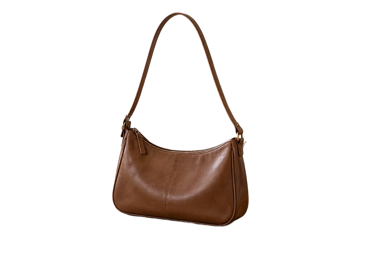 brown leather shoulder bag